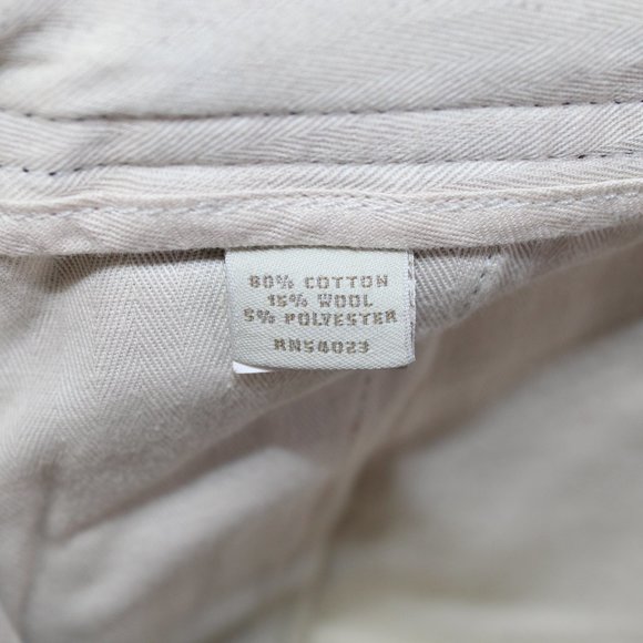 Banana Republic Wool Blend Men's 34x33 Black Pinstriped Straight Leg Dress Pants - Picture 9 of 9